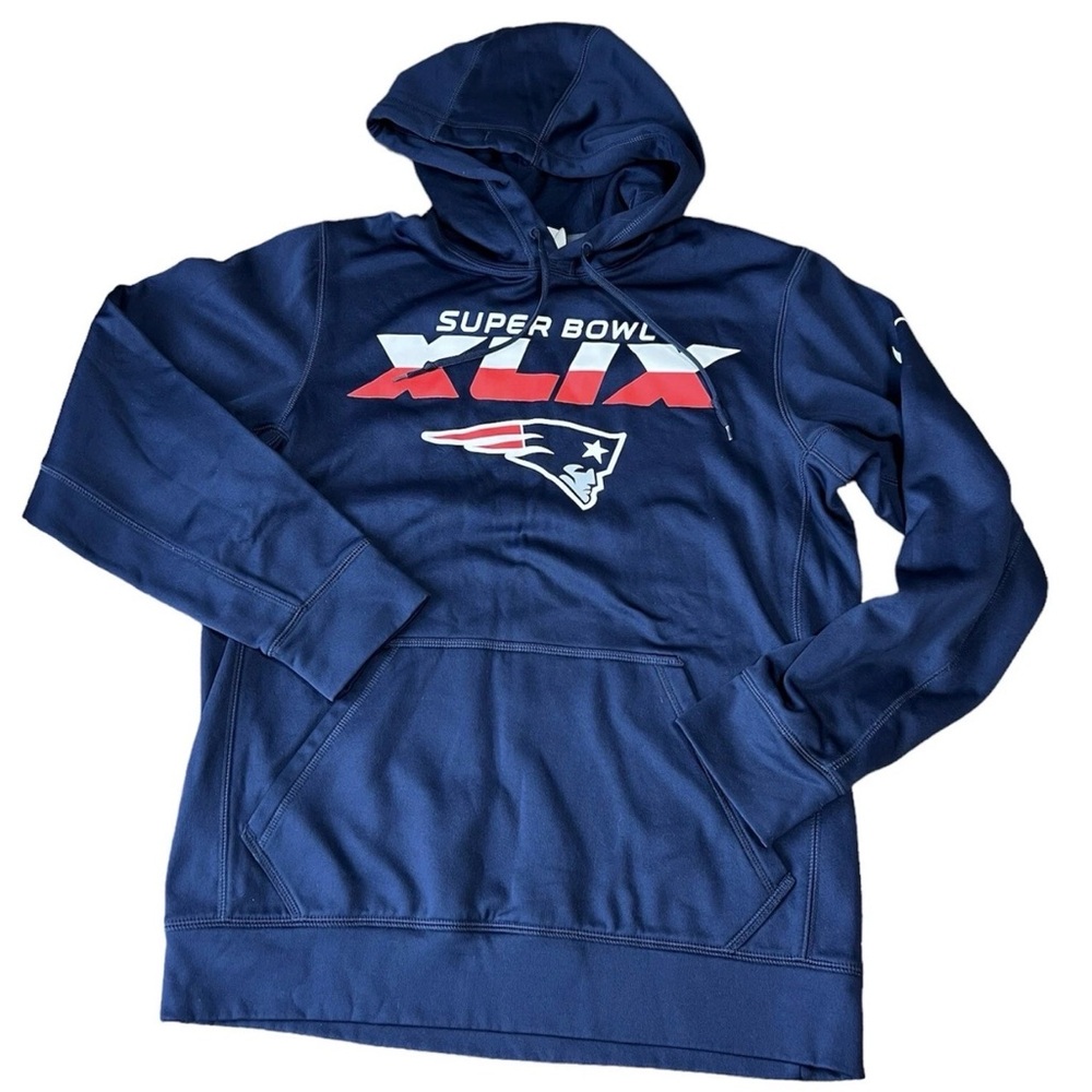 Nike NFL patriots Men's Navy Hoodie sweatshirt xl football 🏈